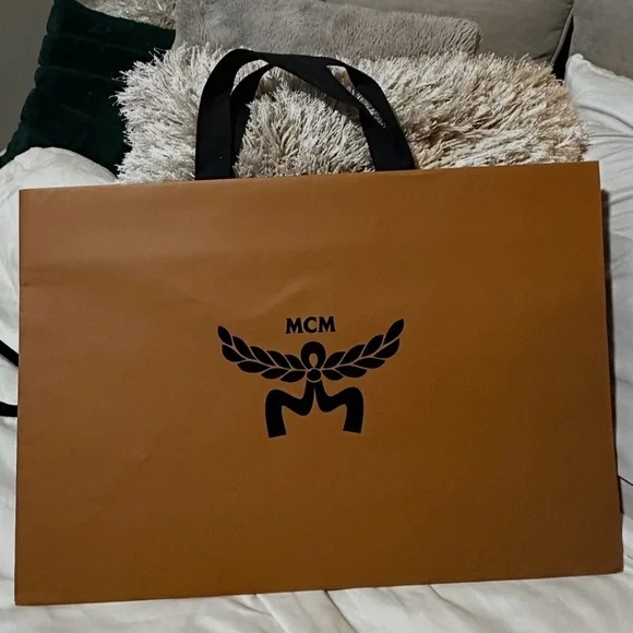 MCM Tan Shopper Bag with Black Handles - Picture 1 of 1